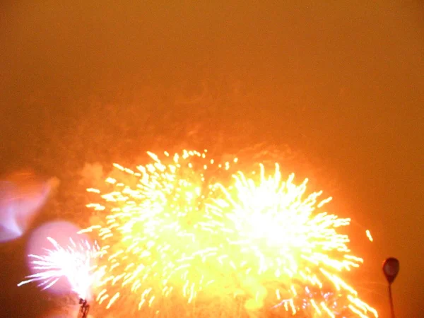 Fuegos Artificiales Durante Festival — Foto de Stock