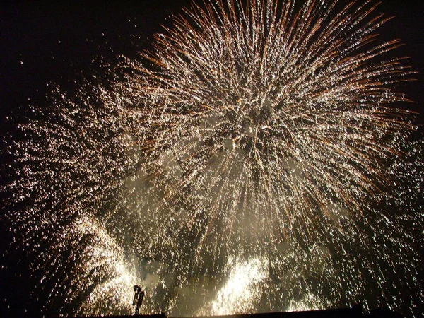 Fuegos Artificiales Durante Festival — Foto de Stock