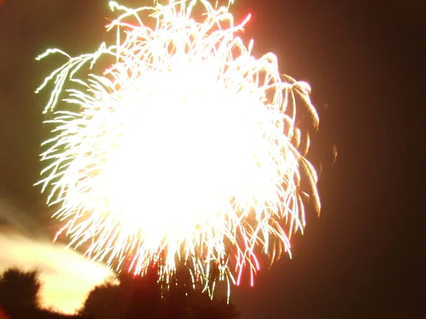 Fireworks Summer Night — Stock Photo, Image