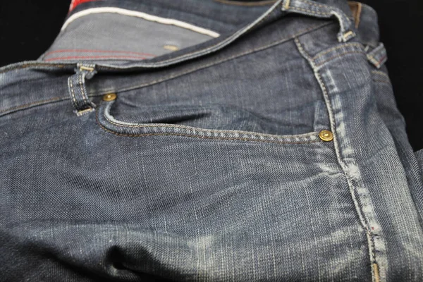 Detalle Pantalones Vaqueros Azules — Foto de Stock