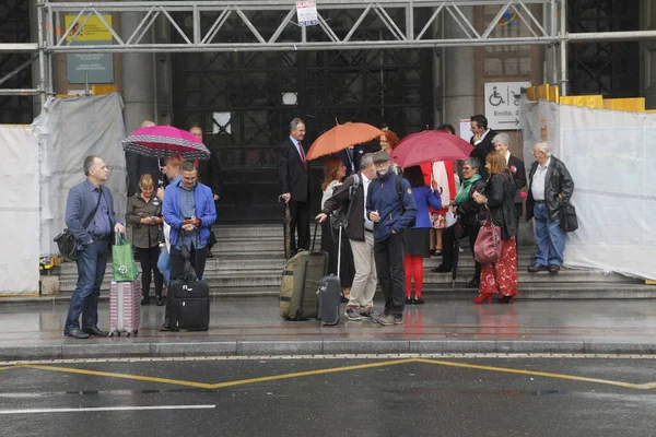 Walking Rainy Day — Stock Photo, Image