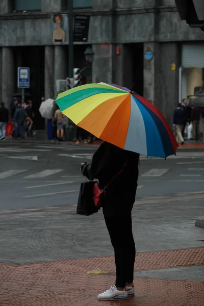 Camminare Giorno Pioggia — Foto Stock