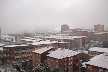 Bir kış günü Bilbao manzarası