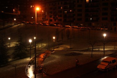 Bir kış günü Bilbao manzarası