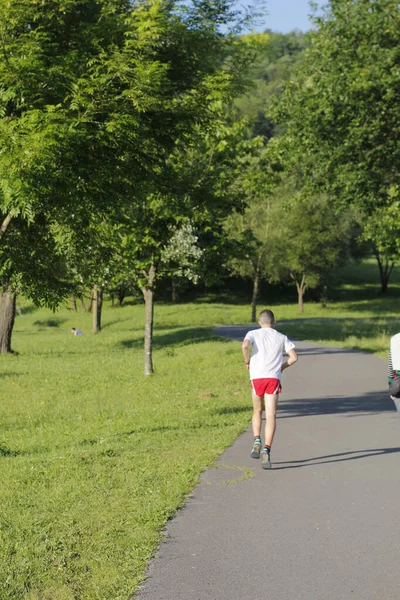 Entraînement Coureur Plein Air — Photo