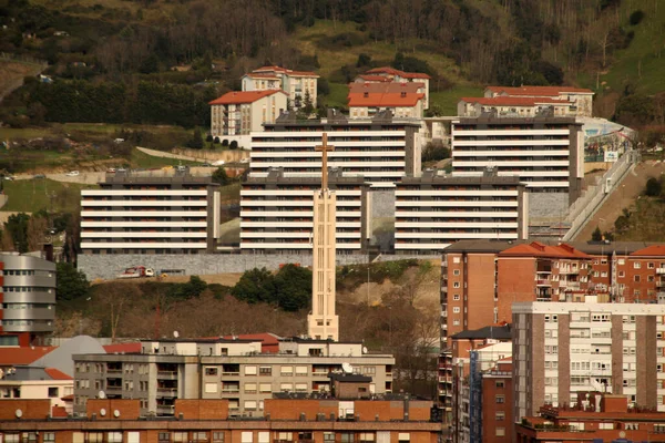 Miejski Krajobraz Dzielnicy Bilbao — Zdjęcie stockowe