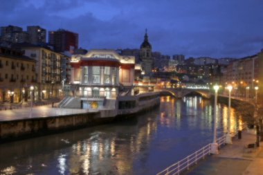 Bilbao şehrinde şehir manzarası