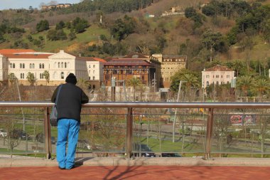 Bilbao şehrinde şehir manzarası