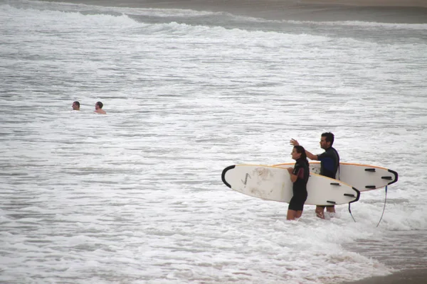 Surfování Baskickém Pobřeží — Stock fotografie