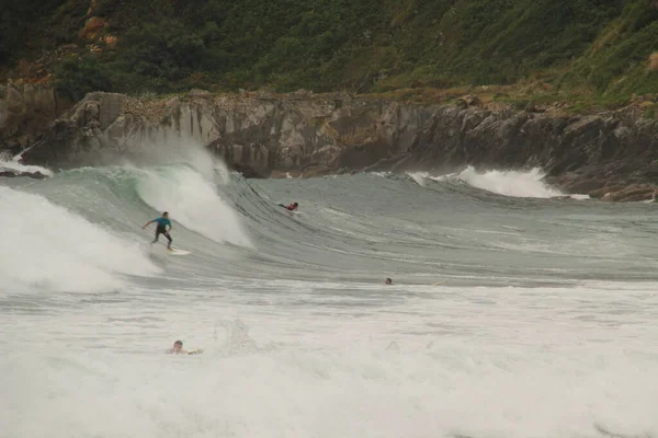 Surfing Basque Shore — Stock Photo, Image