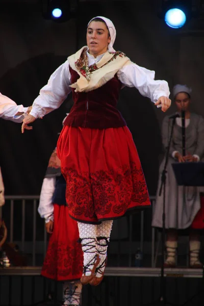 Traditionell Baskisk Dans Folkfest — Stockfoto