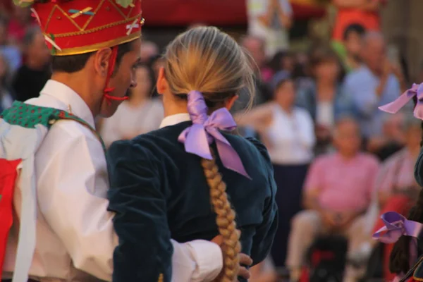 Tradycyjny Taniec Baskijski Festiwalu Folkowym — Zdjęcie stockowe