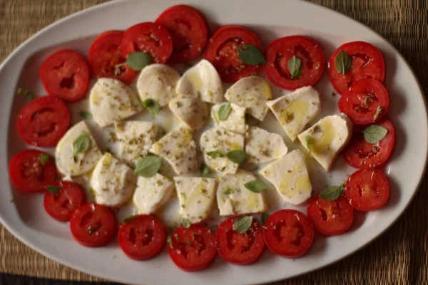 Ensalada Fresca Una Bandeja — Foto de Stock