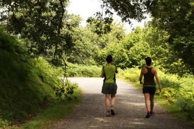 Kırsalda yürüyüş yapmak.