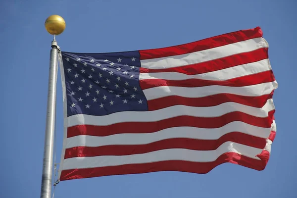 Drapeau Des États Unis Agitant — Photo