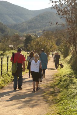 Kırsalda yürüyüş yapmak.