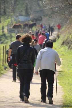 Kırsalda yürüyüş yapmak.