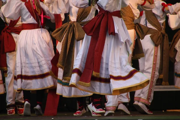 Baskisches Volkstanzfest Auf Der Straße — Stockfoto