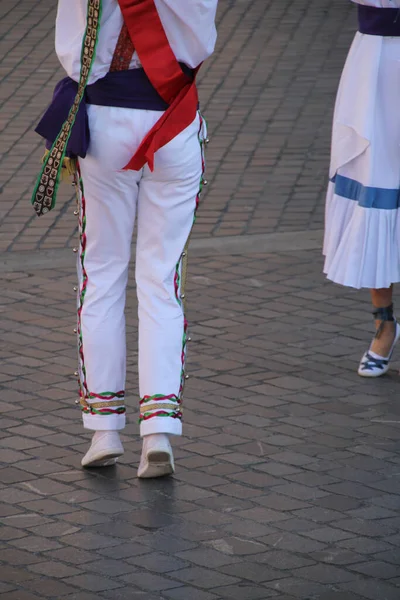 Baskisk Folkdansfestival Gatan — Stockfoto