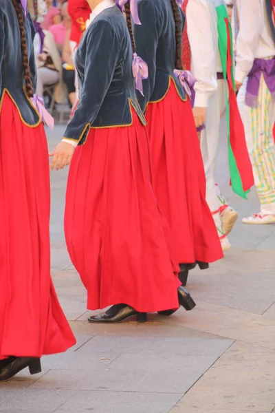Фестиваль Баскского Народного Танца Улице — стоковое фото