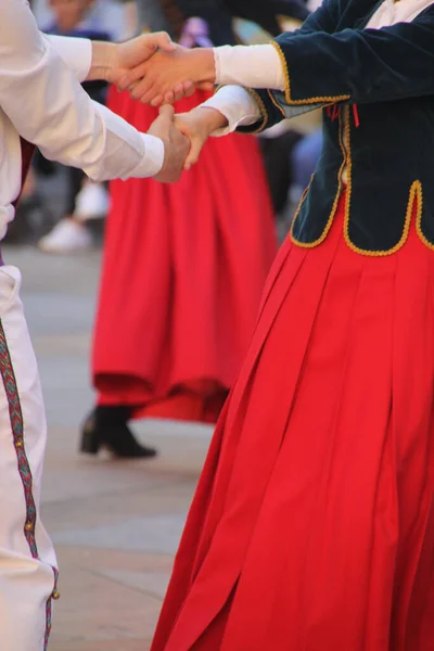 Baskický Folkový Taneční Festival Ulici — Stock fotografie