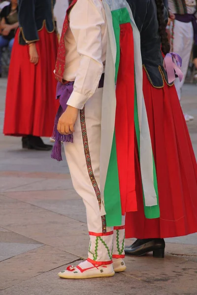 Festival Danse Folklorique Basque Dans Rue — Photo