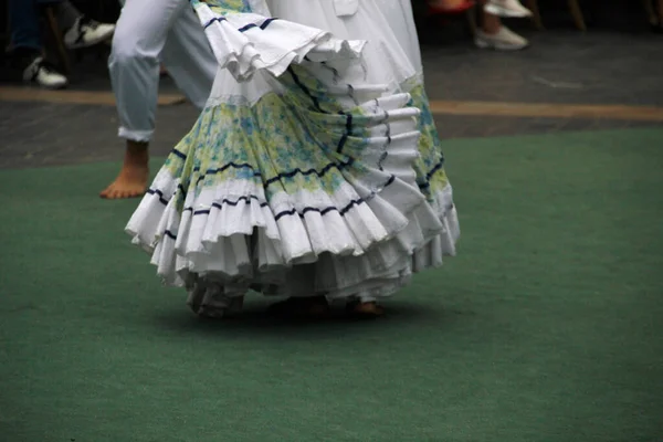 Spettacolo Danza Popolare Colombiana Festival Strada — Foto Stock