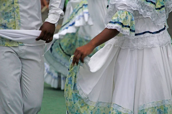 Spettacolo Danza Popolare Colombiana Festival Strada — Foto Stock