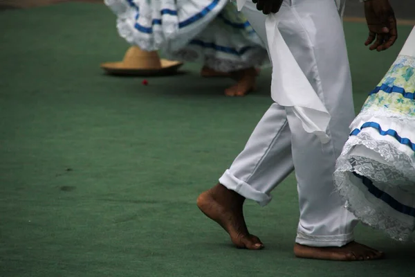 Actuación Danza Folclórica Colombiana Festival Callejero — Foto de Stock