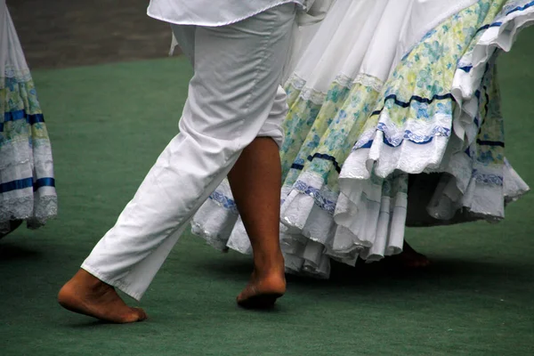 Spettacolo Danza Popolare Colombiana Festival Strada — Foto Stock