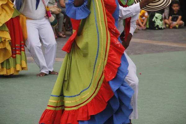 Colombian Folk Dance Performance Street Festival — Stock Photo, Image