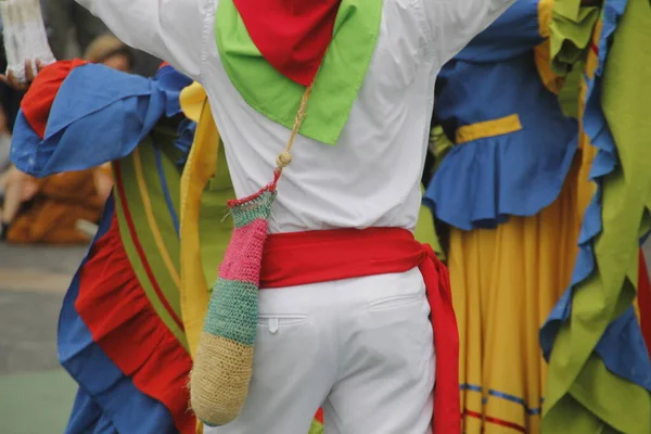 Colombiaanse Volksdansvoorstelling Een Straatfestival — Stockfoto