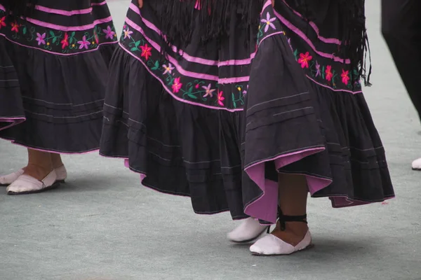 Spettacolo Danza Popolare Colombiana Festival Strada — Foto Stock