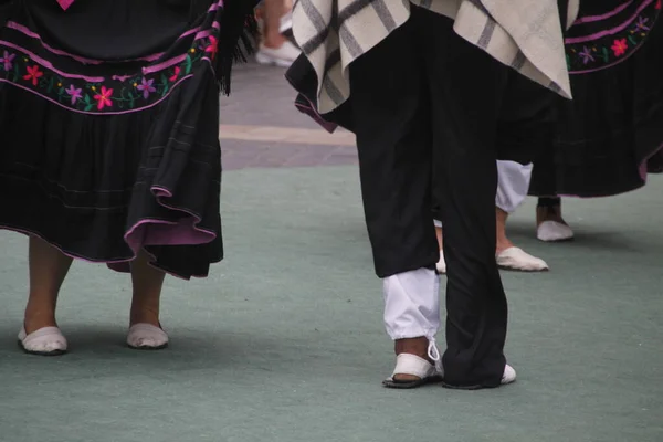 Colombian folk dance performance in a street festival