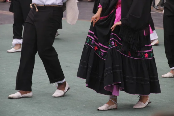 Colombian folk dance performance in a street festival