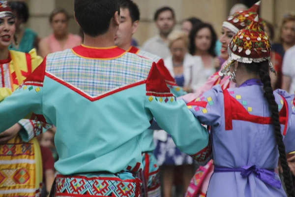 Danza Popolare Russa Festival Strada — Foto Stock