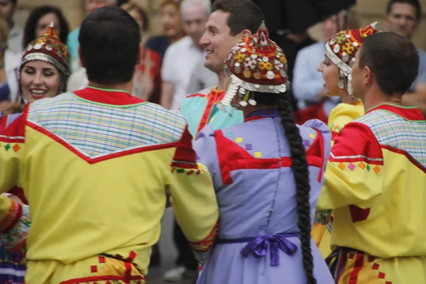 Danza Popolare Russa Festival Strada — Foto Stock