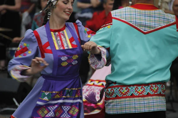 Danza Popolare Russa Festival Strada — Foto Stock