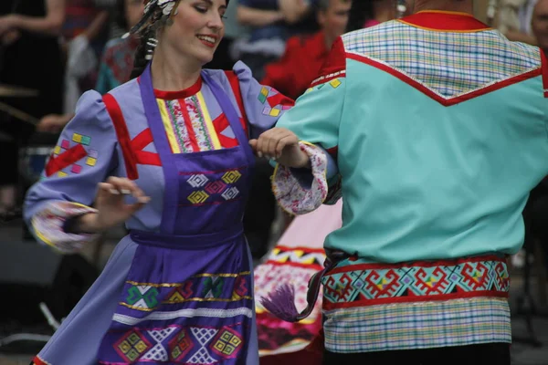 Russische Volksdans Een Straat Festival — Stockfoto