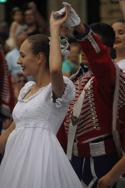 Polnische Tanzausstellung Einem Straßenfest — Stockfoto