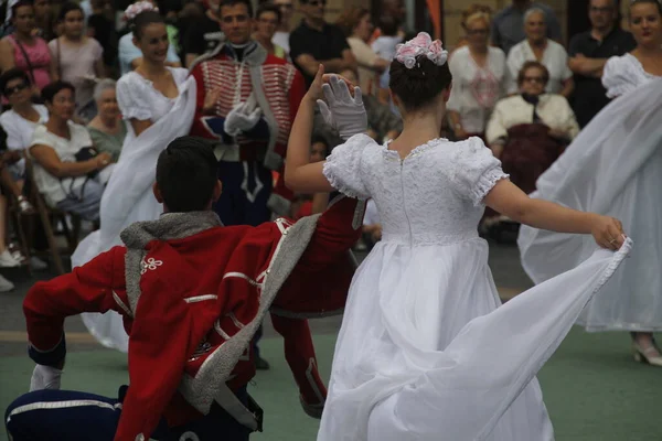 Polnische Tanzausstellung Einem Straßenfest — Stockfoto