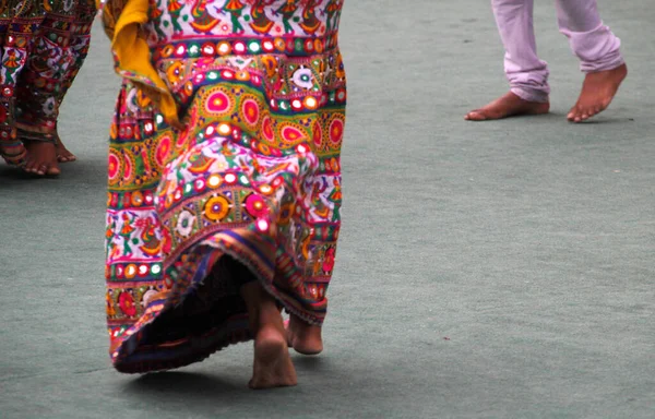 Indiase Volksdans Een Straatfestival — Stockfoto