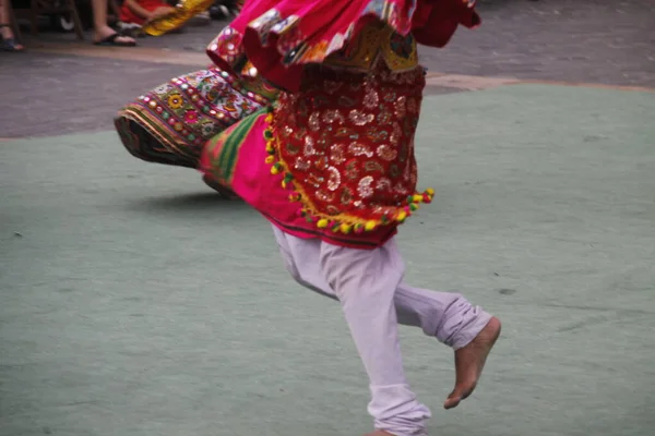 Indiase Volksdans Een Straatfestival — Stockfoto