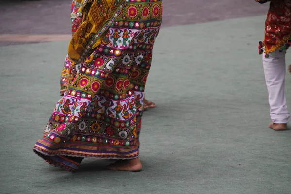 Dansul Popular Indian Într Festival Stradă — Fotografie, imagine de stoc
