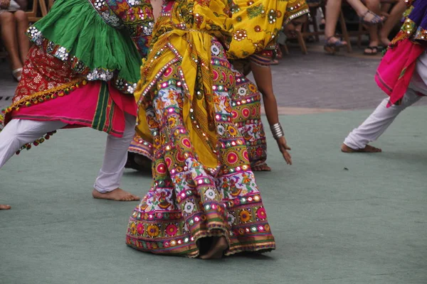 Dansul Popular Indian Într Festival Stradă — Fotografie, imagine de stoc