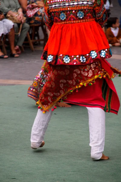Indyjski Taniec Ludowy Festiwalu Ulicznym — Zdjęcie stockowe