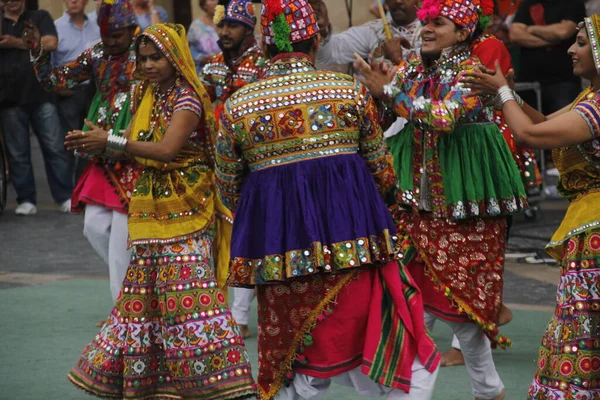 Індійський Народний Танець Вуличному Фестивалі — стокове фото