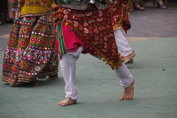 Ινδικό Λαϊκό Χορό Ένα Φεστιβάλ Δρόμου — Φωτογραφία Αρχείου