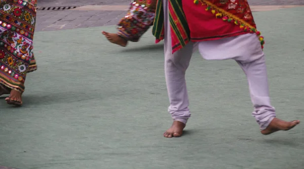 Indyjski Taniec Ludowy Festiwalu Ulicznym — Zdjęcie stockowe