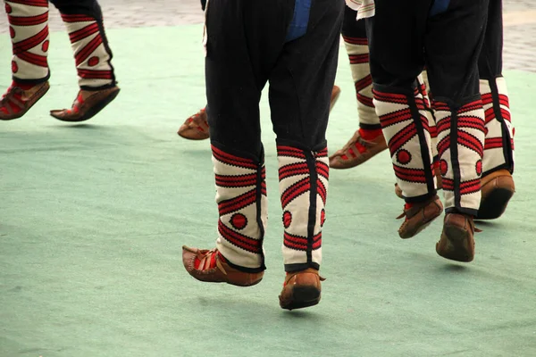 Mazedonischer Volkstanz Auf Einem Straßenfest — Stockfoto